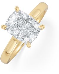 The Diamond Store - Amora 2.00Ct Elongated Cushion Cut Lab Diamond Hidden Halo Solitaire Engagement Ring - Lyst