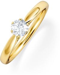 The Diamond Store - Certified Low Set Chloe 18K Diamond Engagement Ring 0.33Ct - Lyst