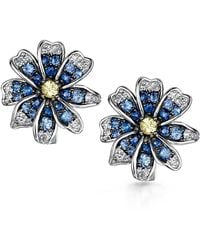 The Diamond Store - Sapphire Sapphire And Diamond Stellato Earrings 9K - Lyst