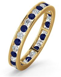 The Diamond Store - Eternity Ring Rae Diamonds H/Si And Sapphire 1.40Ct - Lyst