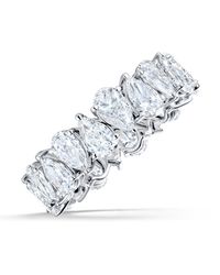 The Diamond Store - Luxe 4.00Ct Lab Diamond Chloe Eternity Ring With Igi Certified Pear-Cut Diamonds - Lyst