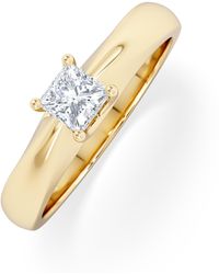 The Diamond Store - Naomi Princess Cut Lab Diamond Engagement Ring 0.33Ct H/Si - Lyst