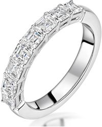 The Diamond Store - Simone Diamond Eternity Ring Asscher Cut 1.33Ct Vvs Size H-I - Lyst