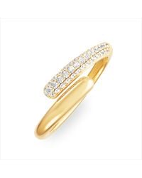 The Diamond Store - 0.15Ct Lab Diamond Pavé Wrap Ring - Lyst