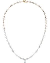 The Diamond Store - Luxe 20.00Ct Lab Diamond Necklace With 1.50Ct Igi Certified Pear-Cut Centre - Lyst