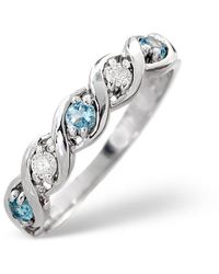 The Diamond Store - Topaz 0.18Ct And Diamond 925 Sterling Ring - Lyst