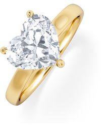 The Diamond Store - Amora Heart 2.09Ct Hidden Halo Lab Diamond Engagement Ring F/Vs Set - Lyst