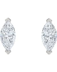 The Diamond Store - 0.50Ct Marquise Cut Lab Diamond Stud Earrings - Lyst