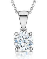 The Diamond Store - 2 Ct Chloe Lab Grown Diamond Solitaire Pendant Necklace - Lyst