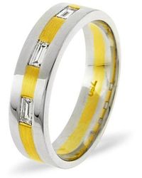 The Diamond Store - Lilly 0.14Ct G/Vs Diamond And 18K Two Tone Wedding Ring - Lyst