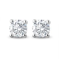 The Diamond Store - 0.50Ct Round Cut Lab Diamond Stud Earrings - Lyst