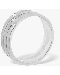 The Diamond Store - Lauren 3 Stone Diamond Wedding Ring 0.07Ct H/Si - Lyst