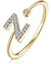 The Diamond Store - Diamond Initial 'Z' Ring 0.07Ct Set - Lyst
