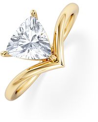 The Diamond Store - Vela 1.00Ct Trillion Cut Lab Diamond Solitaire Engagement Ring - Lyst