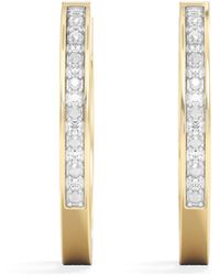 The Diamond Store - Lyra 0.16Ct Lab Diamond Hoop Earrings - Lyst