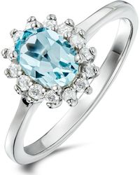 The Diamond Store - Topaz 0.95Ct And Diamond 925 Sterling Ring - Lyst