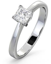 The Diamond Store - Certified Lauren Diamond Engagement Ring 0.50Ct-G-H/Si - Lyst