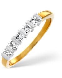The Diamond Store - 18K Diamond 5 Stone Ring 1.00Ct H/Si - Lyst