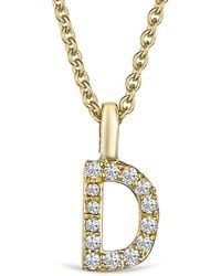 The Diamond Store - Love Letter Initial D Lab Diamond Necklace Set - Lyst