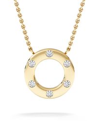 The Diamond Store - Élan 0.06Ct Lab Diamond Circle Necklace - Lyst