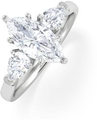 The Diamond Store - Adore 1.50Ct Marquise Cut Lab Diamond 3 Stone Engagement Ring - Lyst