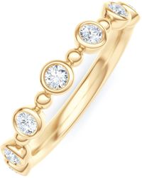 The Diamond Store - Beaded 0.21Ct Round Cut Lab Diamond Half Eternity Ring - Lyst