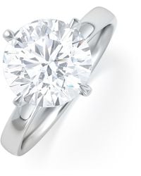 The Diamond Store - Origin Twist 3.00Ct Round Cut Lab Diamond Solitaire Engagement Ring - Lyst