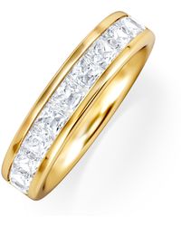 The Diamond Store - Eterna Lab Diamond Princess Cut Half Eternity Ring 1.50Ct F/Vs - Lyst