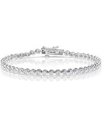 The Diamond Store - Diamond Tennis Bracelet Rubover Style 3.00Ct 9K - Lyst