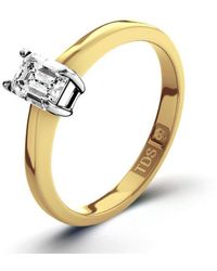The Diamond Store - Certified Emerald Cut 18K Diamond Engagement Ring 0.25Ct-G-H/Si - Lyst