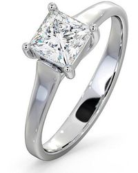 The Diamond Store - Engagement Ring Certified Lucy 18K Diamond 0.75Ct-G-H/Si - Lyst