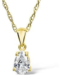 The Diamond Store - 18K Diamond Pear Shape Pendant Necklace 0.50Ct G/Vs - Lyst