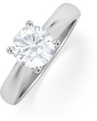 The Diamond Store - Naomi Round Cut Lab Diamond Engagement Ring 1.00Ct H/Si - Lyst