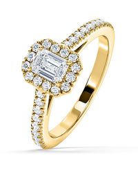 The Diamond Store - Annabelle Gia Diamond Halo Engagement Ring - Lyst