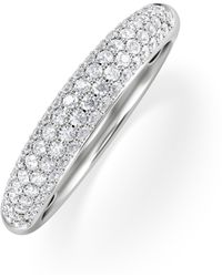 The Diamond Store - Lab Diamond Micro Pave Half Eternity Ring 0.50Ct - Lyst