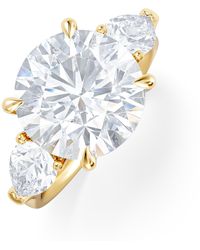 The Diamond Store - Adore 6.00Ct Round Cut Lab Diamond 3 Stone Engagement Ring - Lyst