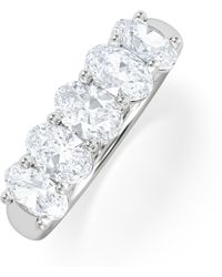 The Diamond Store - Unity 2.00Ct Oval Cut Lab Diamond 5 Stone Ring - Lyst