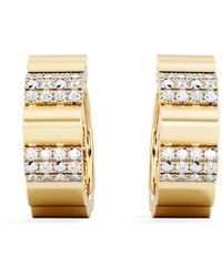 The Diamond Store - Contour 0.18Ct Lab Diamond Huggie Earrings - Lyst