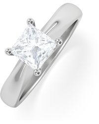 The Diamond Store - Naomi Princess Cut Lab Diamond Engagement Ring 1.00Ct H/Si - Lyst