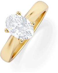 The Diamond Store - Naomi Oval Cut Lab Diamond Engagement Ring 1.00Ct H/Si - Lyst