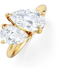 The Diamond Store - Toi Et Moi 3.00Ct Pear Cut Lab Diamond Engagement Ring - Lyst