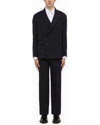 Tagliatore - Blue Wool Blend Double Breasted Suit - Lyst