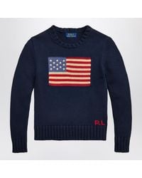 Polo Ralph Lauren - Sweater With Flag Intarsia - Lyst