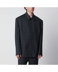 Balenciaga - Check Wool Jacket - Lyst