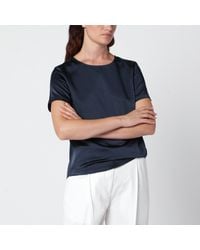 Weekend by Maxmara - Satin Crew Neck T-Shirt - Lyst