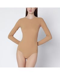 MM6 by Maison Margiela - Skin Tone Bodysuit - Lyst