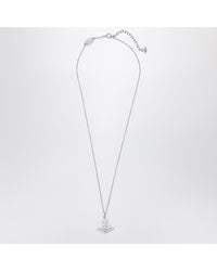 Vivienne Westwood - Platinum Orb Pendant Necklace With Crystals - Lyst