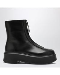 The Row - Botte Zipped Boot I Noire En Cuir - Lyst