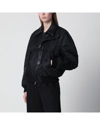 Bottega Veneta - Padded Nylon Satin Bomber Jacket - Lyst