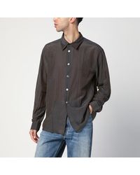 Our Legacy - Camicia bordeaux antracite in misto seta - Lyst